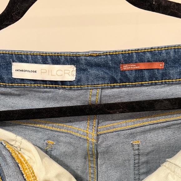 Pilcro Anthropologie Blue Distressed Ankle Jeans - Picture 3 of 4